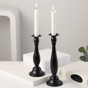 Top Sale <b>Candle</b> Holder Stand Pillar Candlestick Candlelight <b>Dinner</b> Metal Black <b>Candle</b> Stick Holder for Home Living Room Decor - Product Image 4