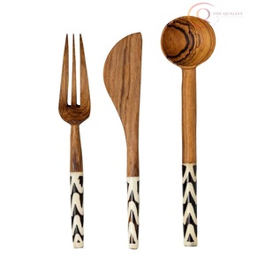 Juego de Cubiertos de Madera de Lujo, Utensilios de Madera Natural Sostenible para una Experiencia Gastronómica Elegante - Product Image 1
