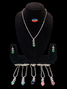 ชุดสร้อยคอเพชรอเมริกันที่สง่างามสำหรับผู้หญิงเหมาะสำหรับงานแต่งงานงานหมั้นเทศกาลและการทำงานแบบดั้งเดิม - Product Image 3