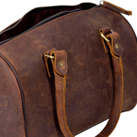 Sac de voyage de luxe en cuir véritable vintage de haute qualité, sac de sport décontracté, sac de week-end, sac de voyage d'affaires, sac de gym, grande capacité, fait main