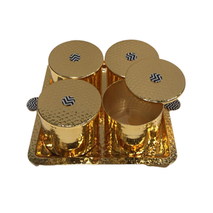 Juego de 2 Servidores de Chocolates Martillados de Metal con Tapa de Madera Servidor de Dulces de Alta Calidad para Accesorios de Decoración de Boda - Product Image 5