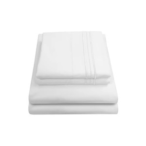 Meilleur Prix Nouvelle Arrivée 100% Coton Ensemble de Drap de Lit d'Hôtel Blanc Résistant Plat King Size pour Adultes avec 400TC - Product Image 1