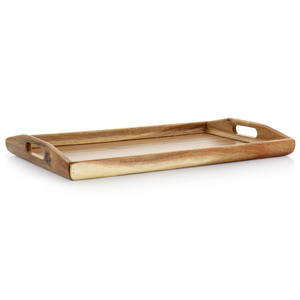 โต๊ะไม้ทำด้วยมือถาดเสิร์ฟทรงสี่เหลี่ยมผืนผ้าสไตล์โมเดิร์นสำหรับจัดเก็บในห้องครัวที่บ้าน - Product Image 5