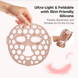 Masque facial LED Redfy <span class=keywords><strong>Salon</strong></span> 4-en-1, infrarouge, étanche, en silicone liquide, ultra-léger, thérapie par lumière LED - Product Image 2