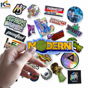 Pegatinas de vinilo sostenibles ecológicas con impresión UV personalizada para promoción comercial y embalaje creativo tamaño de forma personalizado - Product Image 1