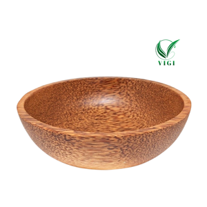 Tazón de madera de coco natural para decoración de cocina rústica de granja - Product Image 2