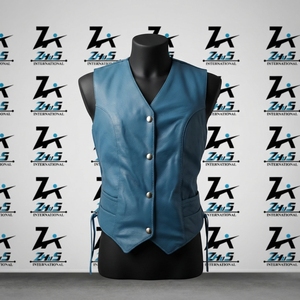 Custom PU <b>Leather</b> V-Neck <b>Vest</b> Single Breasted Button Closure Solid Color Autumn Outer Wear Casual Style <b>Men's</b> <b>Leather</b> <b>Vest</b> - Product Image 1