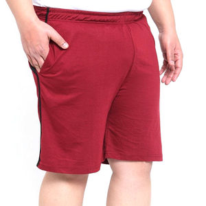 Pantalones cortos de algodón con cintura elástica para hombre, pantalones cortos de verano, Cintura elástica de Color sólido, pantalones cortos cómodos de tela para hombre - Product Image 1