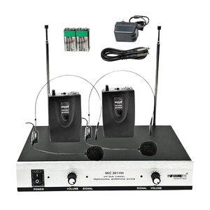 5Core <b>Wireless</b> <b>Microphones</b> w 2 Headset Portable Mini Microfono Inalambricos + Receiver 165ft Range - Product Image 1