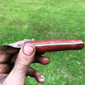 Vente chaude Style japonais petit ensemble de couteaux couperet en acier damas avec gaine en cuir pour la cuisine utilisation de tranchage - Product Image 2