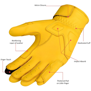 Leather Racing Motorbike <b>Gloves</b> with Full Finger <b>Touch</b> Screen Non-Slip & Wear-Resistant Design Custom Logo OEM - Product Image 4