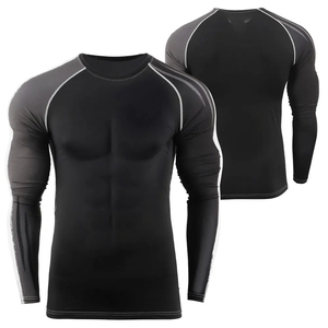 Rash Guard de rendimiento de compresión personalizado para los últimos hombres Directo de fábrica Proveedor Slim Fit Men Rash Guard en precio barato - Product Image 1