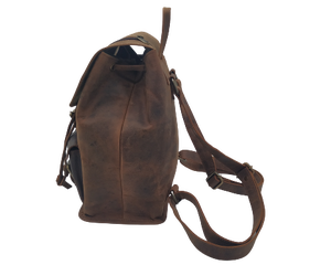 Mộc mạc da nhỏ Ba lô tùy chỉnh thiết kế cổ điển trâu da chính hãng Ba lô vải bông lót vai - Product Image 4