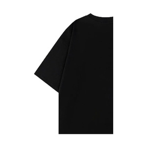 เสื้อยืดแขนสั้นคอกลมไซส์ใหญ่สำหรับผู้หญิง ผ้าฝ้ายออร์แกนิค 100% ระบายอากาศได้ดี เป็นมิตรกับสิ่งแวดล้อม สีดำ สไตล์ลำลอง แบบสั่งทำ - Product Image 6