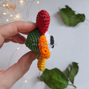 Fleurs jour des morts crâne mexique Logo personnalisé arc-en-ciel porte-clés Calaveras Crochet Halloween Amigurumi porte-clés peluche Goth jouets - Product Image 3