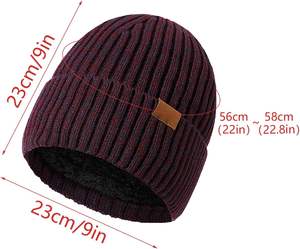 Jacquard 100% laine unisexe hiver Beanie doux chaud tricot chapeau impression numérique pour hommes femmes plage appropriée en gros en vrac - Product Image 5