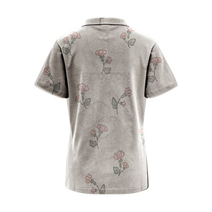 100% algodón para mujer para Polos, Camisetas antiarrugas transpirables con estampado de sublimación personalizado, proveedor mayorista informal OEM - Product Image 2
