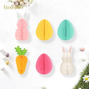 6 PCS Hanging <strong>Easter</strong> Egg <strong>Tree</strong> <strong>Decorations</strong> Honeycomb Tissue Paper Ornaments for Spring Party Hanging Ornament <strong>Decorations</strong> - Product Image 3