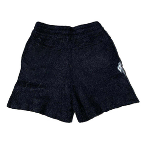 Pantalones cortos de mohair de alta calidad con logotipo personalizado OEM, prendas de punto de gran tamaño Unisex por debajo de la rodilla, pantalones cortos de mohair para correr de punto con serigrafía difusa - Product Image 6