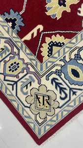 Alfombra con nudo hecha a mano, lana de alta calidad, Oushak, nuevo patrón abstracto bordado moderno, forro de trabajo para sala de estar y dormitorio - Product Image 4