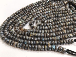 Cuentas facetadas de 9-10mm con revestimiento místico de labradorita natural Rondelle vendidas por hebra de 8 pulgadas de largo - Product Image 3