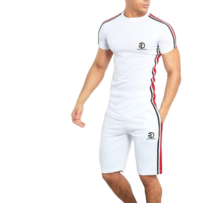 Ensemble de shorts d'été décontractés personnalisés pour hommes, T-shirts et shorts en maille imprimée à la mode, ensemble de shorts deux pièces pour hommes - Product Image 6