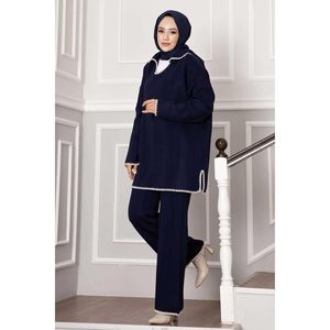 Shepherd Stitched Split Ensemble 2 Pièces Bleu Marine - Product Image 1