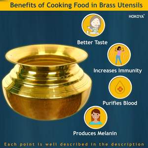 Ustensiles finis en laiton Hand-i pour la cuisson des aliments Ustensiles en laiton de taille moyenne pour la cuisson Ustensiles en laiton pour la cuisine - Product Image 4