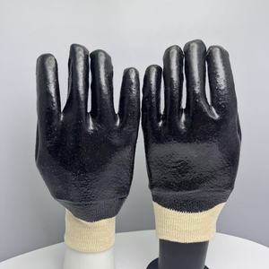 Industrial Safety <strong>Gloves</strong> PVC Anti-Slip Waterproof Adjustable Wrist Cuff 16 oz Thick Work <strong>Gloves</strong> for Better <strong>Grip</strong> - Product Image 1