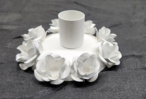 Candélabre en métal de verre de fer de haute qualité fait à la main décorations de Noël à la maison en cristal multicolore avec bougeoir - Product Image 6