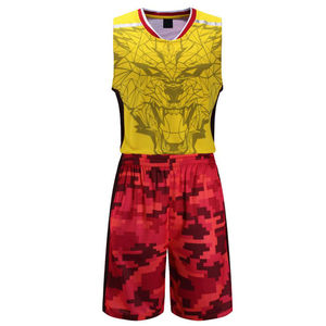 Custom Sublimated Breathable Mesh Basketball Jersey Tank Tops Plus Size Summer Sports Uniform Sets - Product Image 2