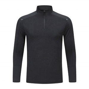 Al Aire Libre Stand Collar 1/4 Zip camiseta Running Sports hombres camisetas de manga larga al por mayor - Product Image 4