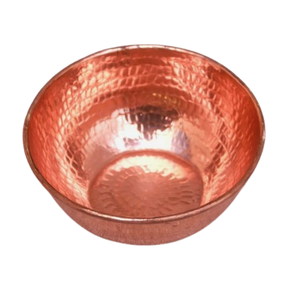 Cuenco para servir alimentos pulido cobre acabado brillante cuenco de comida de metal cobre tamaño mediano mayorista - Product Image 1