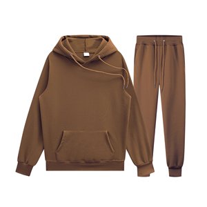 Ensemble de survêtement unisexe gris à capuche, manches longues, couleur unie, sweat-shirt décontracté et pantalon à cordon de serrage, vêtements d'automne - Product Image 6