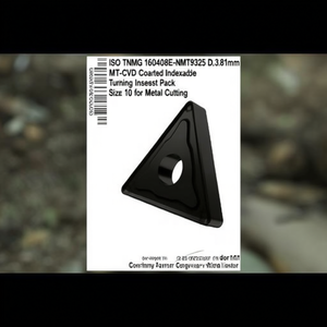 Plaquettes de tournage indexables ISO TNMG 160408E-NMT9325 D.3.81mm MT-CVD revêtues, lot de 10 pour la coupe des métaux - Product Image 3