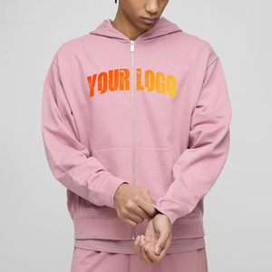 Sudadera con cremallera de felpa francesa de algodón 100% de peso pesado personalizada para hombre, sudadera informal de alta calidad para invierno - Product Image 6