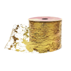 Nastro in Tessuto Lucido da 2,7 Metri con Finitura Metallica Oro Argento Rame Nastri Natalizi - Product Image 3