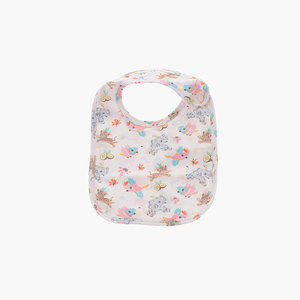 Combinaison imprimée, chapeau et bavoir assortis, coton, manches longues, boutons extensibles, fermeture arrière, rose, printemps-été, logo OEM - Product Image 5