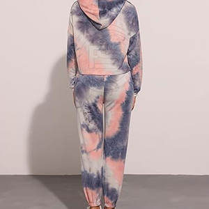 Survêtement tie-dye pour femme, coupe slim, tendance, confortable, idéal pour l'entraînement, vente chaude - Product Image 3