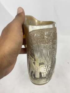 Cuerno de Vino Vikingo 100% de Alta Calidad, Taza de Cuerno Tallada de Estilo Europeo, Jarra de Cuerno de Búfalo, Hecho a Mano, en Venta - Product Image 3