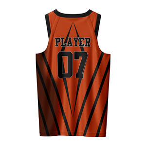 Conjunto de Uniforme de Baloncesto Personalizado para Hombre, 100% Poliéster, Sin Mangas, Cuello en V, Transpirable, de Secado Rápido, Absorbe la Humedad, Impresión por Transferencia de Calor - Product Image 6