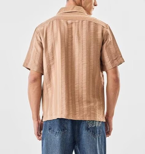 Camisas de Hombre de Alta Calidad, Personalizadas, de Algodón Twill, con Cuello Cubano, Bordado, Corte Cuadrado, Camisa de Diseñador para Hombre - Product Image 3