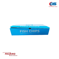 Carpeta de Papel Reciclado Estilo Europeo DAT THUAN con Laminado Mate, Grabado en Relieve y Cierre Magnético para Comida para Llevar (Pescado y Patatas Fritas) en Tamaño Personalizado