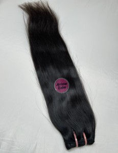 Extensiones de cabello humano indio Virgen sin procesar mechones rectos naturales Temple Raw 100% Pure Remy Hair al por mayor - Product Image 2