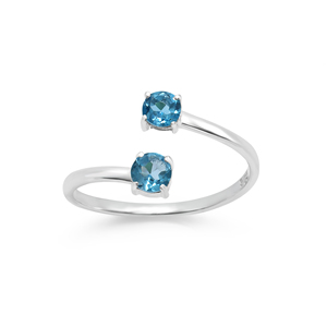 สายคาดแต่งงานสเตอร์ลิง925แบบดั้งเดิมวินเทจเครื่องประดับชั้นดีทันสมัยเครื่องประดับพลอยบุษราคัมสีฟ้าธรรมชาติสำหรับผู้หญิง - Product Image 5