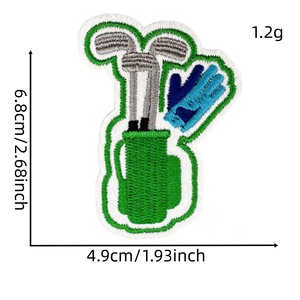 Parches Bordados Personalizables Más Vendidos para Deportes de Golf, Parches Deportivos Grandes de PVC Termoadhesivos, Lentejuelas en Forma de Corazón para Gorras - Product Image 4