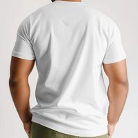 100% algodón Unisex Manila camisetas impresas personalizadas patrón sólido cuello redondo manga corta para Fitness para promociones de hombres