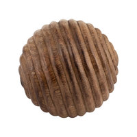 Boules décoratives en bois de manguier pour centre de table, usage individuel, salons/salles à manger, table basse - Art moderne fait main Diwali (3" x 3")