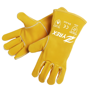 Guantes de Soldadura de Cuero Vacuno de Alto Rendimiento, Palma Reforzada, Resistentes al Calor, Guantes de Seguridad Largos - Product Image 5