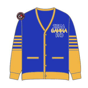Cardigans en acrylique pour femmes avec broderie Sigma Gamma Rho Soror |   Pull cardigan personnalisé brodé pour femmes de la sororité SGRho - Product Image 4